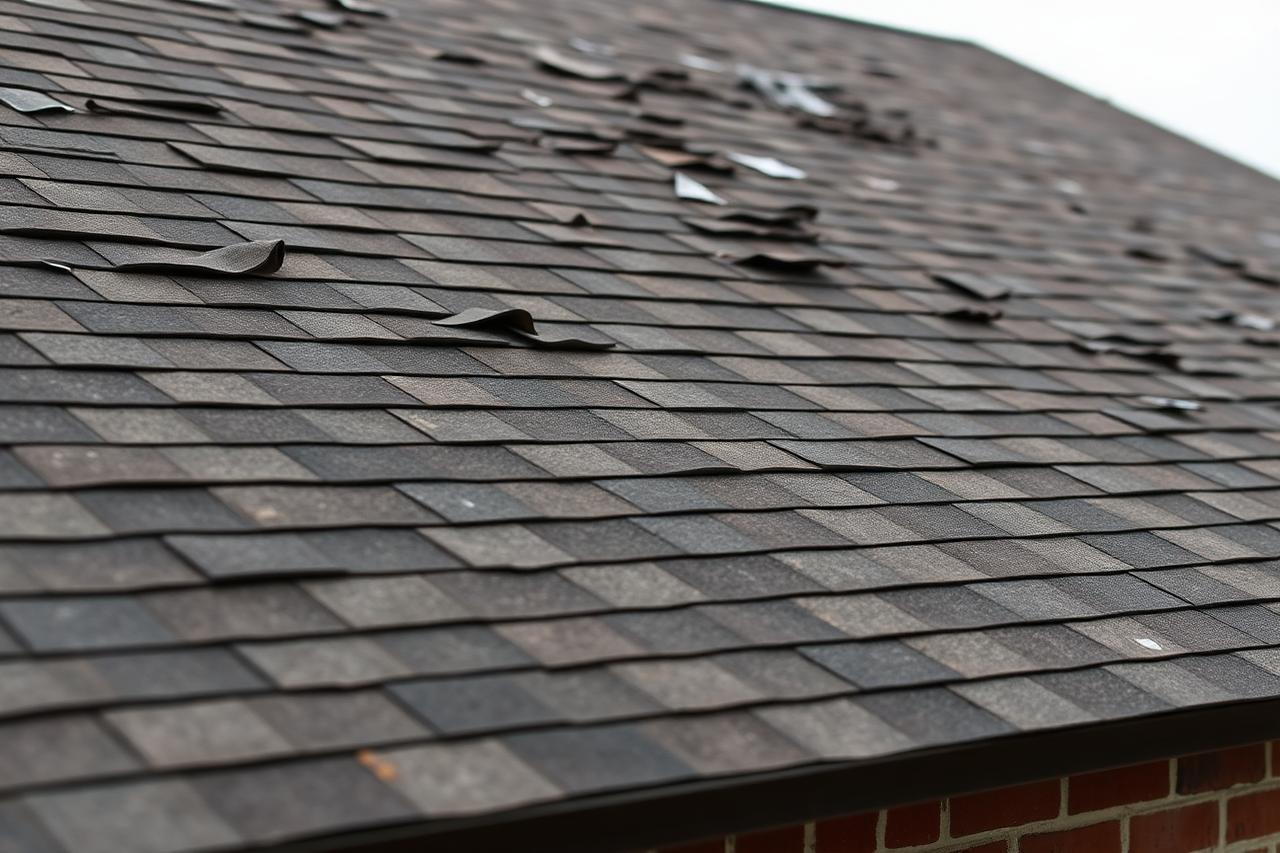 Aging roof before replacement